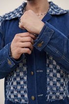 Checkerboard Blue Denim Set view 4
