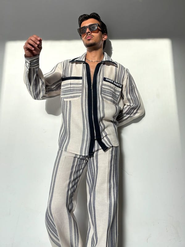 Inner Saints — Oxford Blue Stripe Co-ord Set