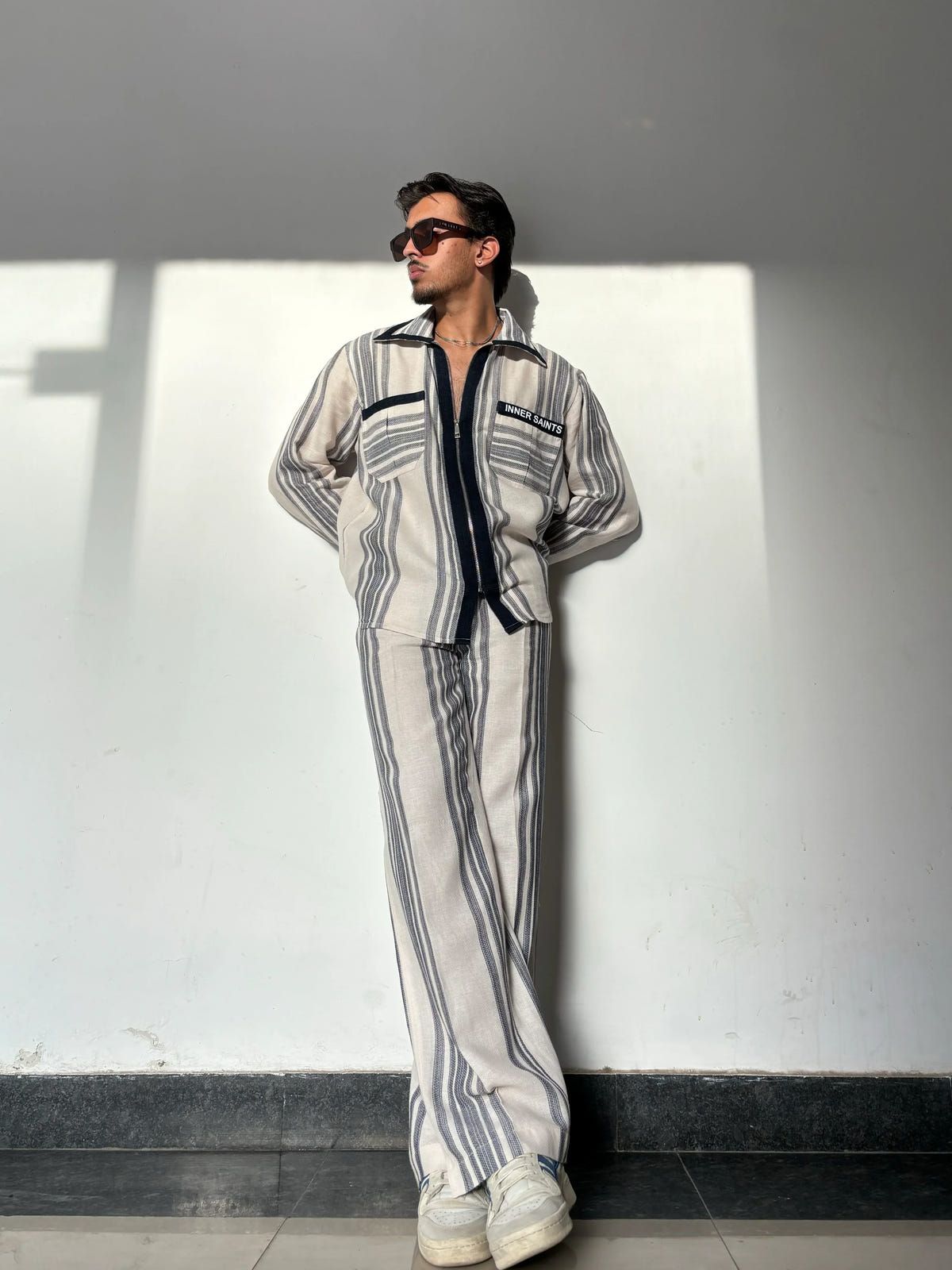 Oxford Blue Stripe Co-ord Set - image 2