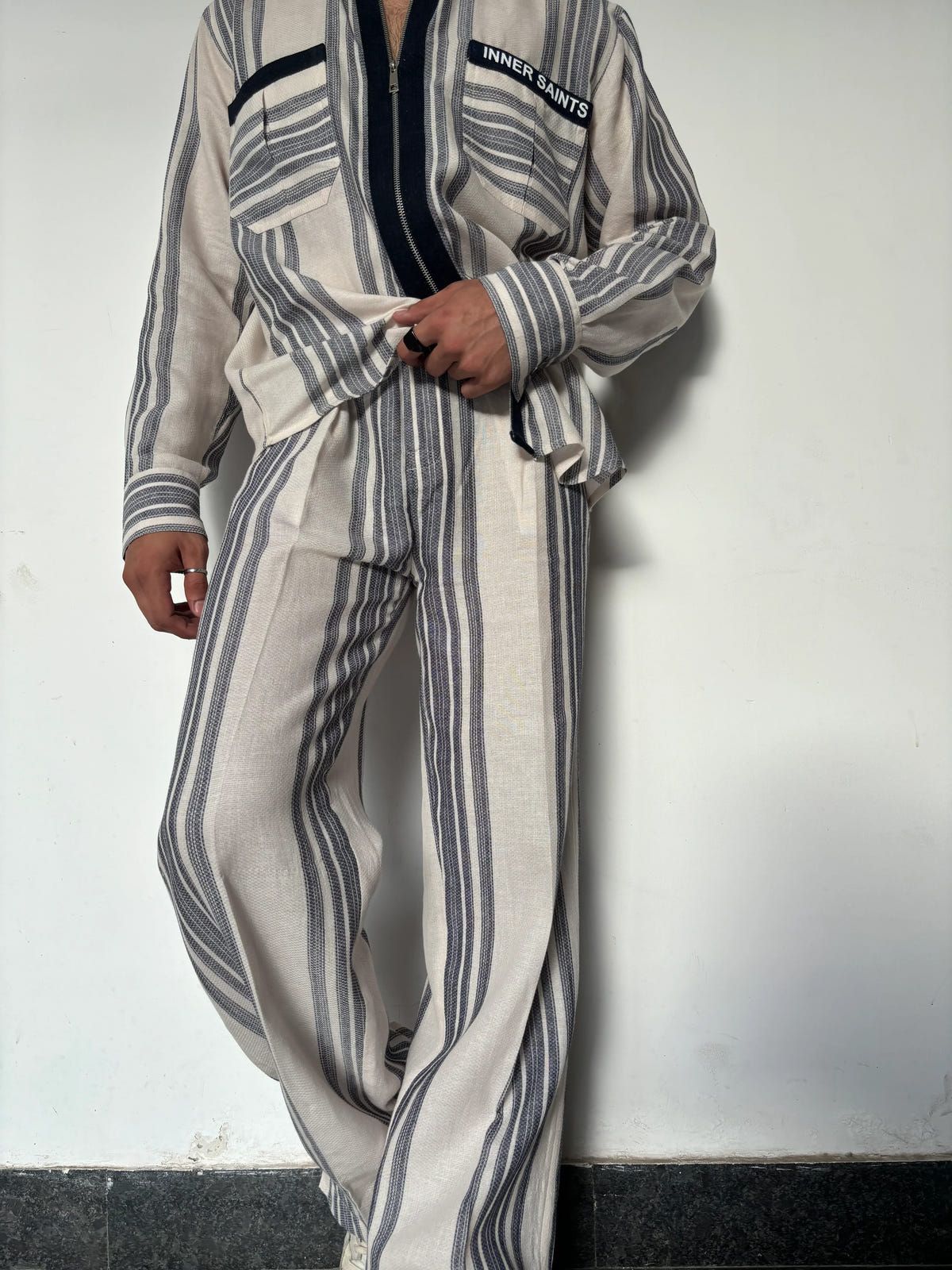 Oxford Blue Stripe Co-ord Set - image 3