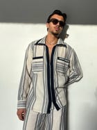 Oxford Blue Stripe Co-ord Set view 5