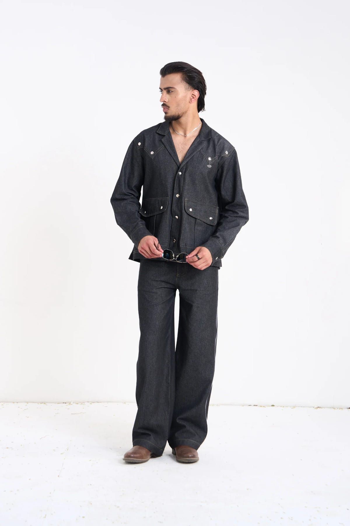 Comet Grey Denim Co-ord Set - image 1