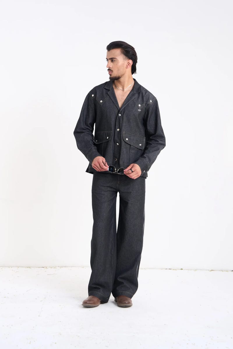 Comet Grey Denim Co-ord Set