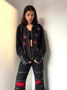 Black X Raw Zip Jacket & Pants view 1