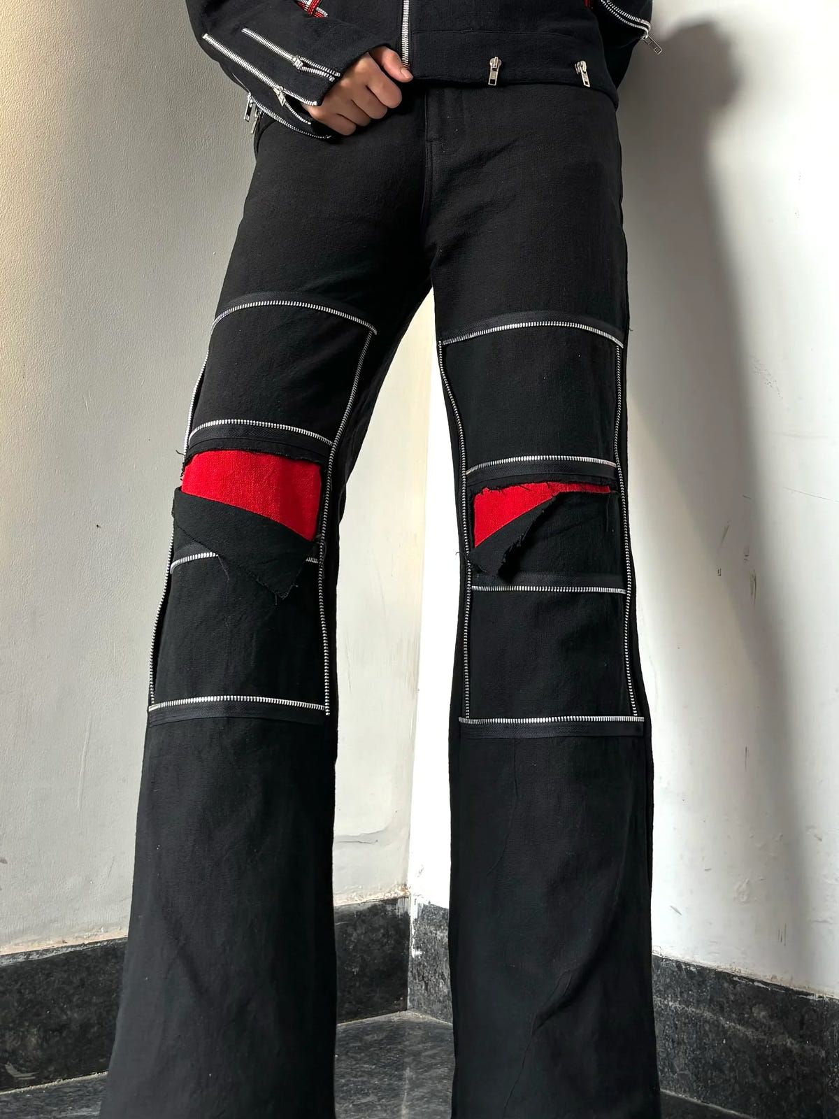 Black X Raw Zip Jacket & Pants - image 7