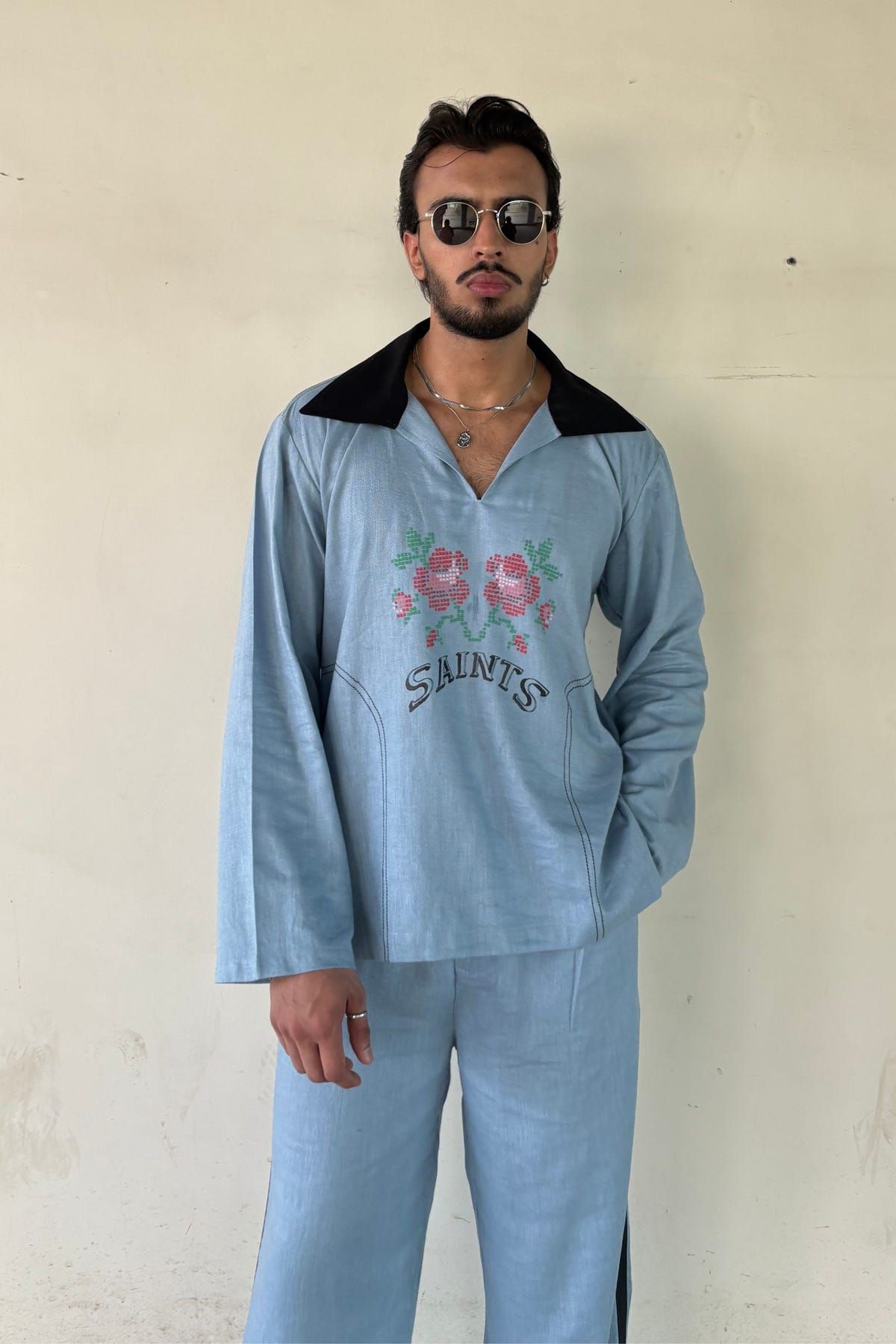 Legends Blue Linen Co-ord set - image 3