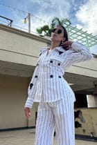 Black Stripe Floral Set view 1