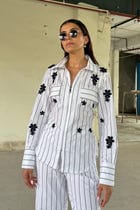 Black Stripe Floral Set view 13