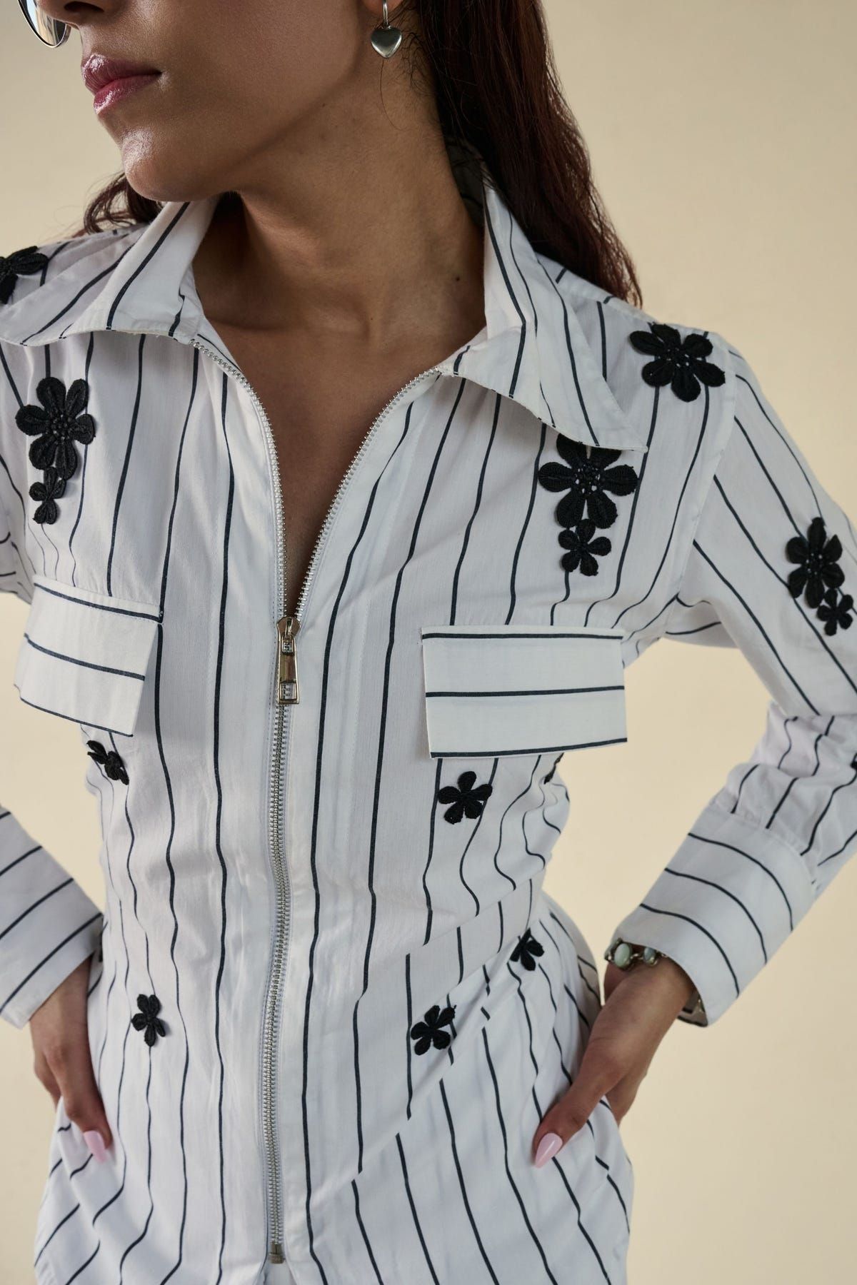 Black Stripe Floral Set - image 8