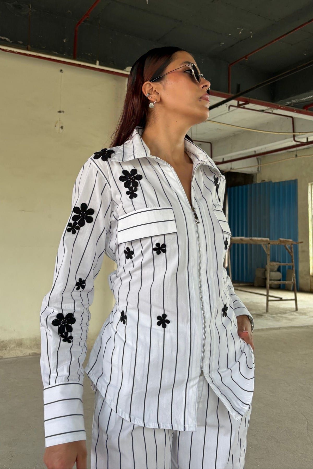 Black Stripe Floral Set - image 10