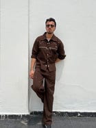 Umber Brown Men Co-ord Set view 14