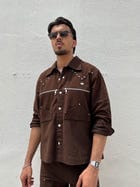 Umber Brown Men Co-ord Set view 2