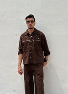 Umber Brown Men Co-ord Set view 9