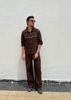 Umber Brown Men Co-ord Set view 10