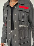 3D Box Grey Unisex Jacket view 3