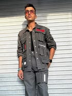 3D Box Grey Unisex Jacket view 7