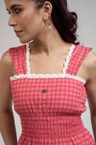 Red Gingham Top view 1