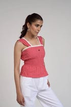 Red Gingham Top view 5