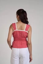 Red Gingham Top view 9