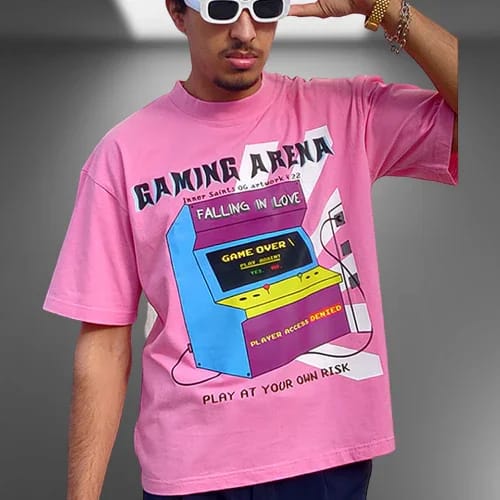 Gaming Arena Oversized Pink T-shirt - image 2