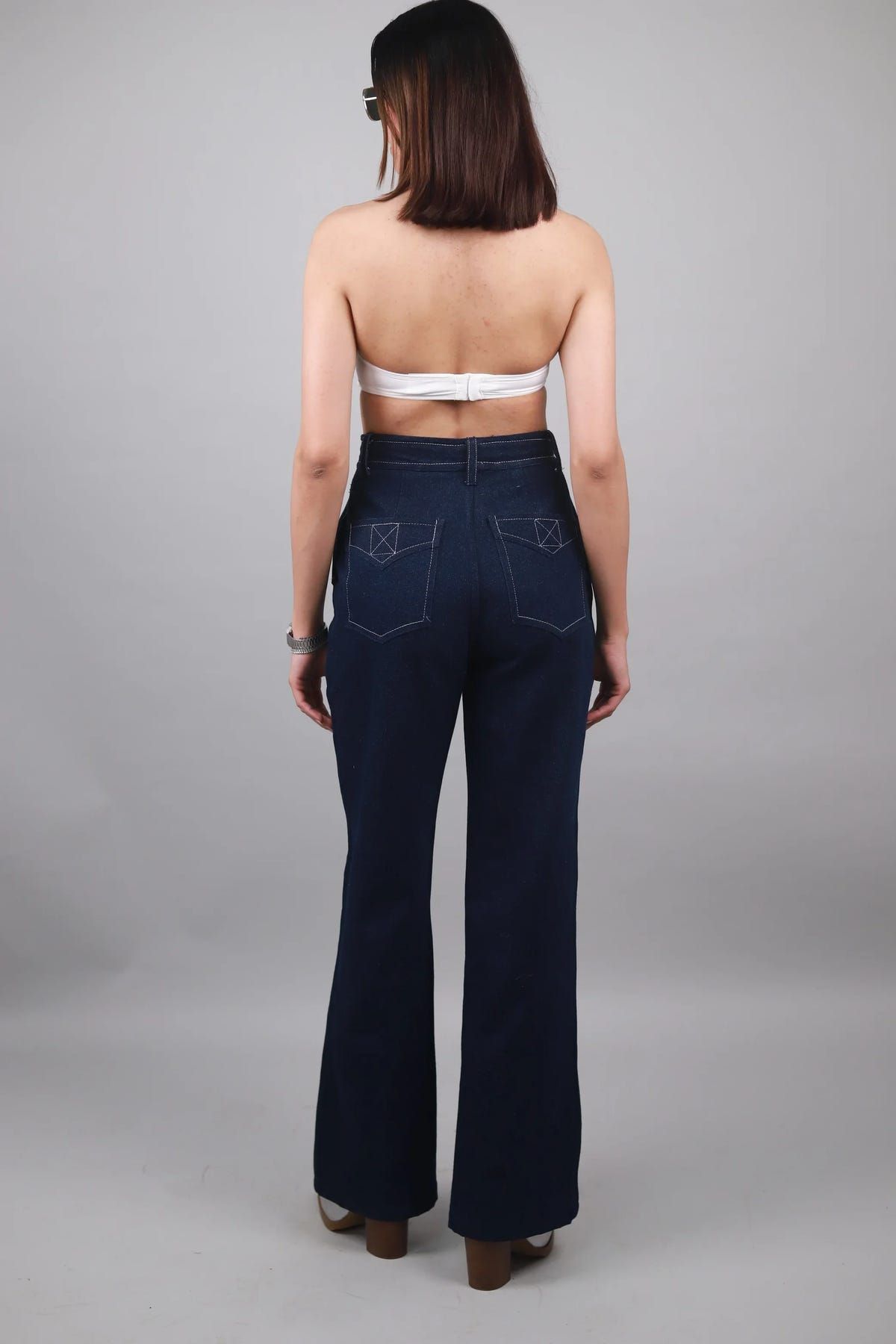 Unisex Navy Straight Fit Jeans - image 3