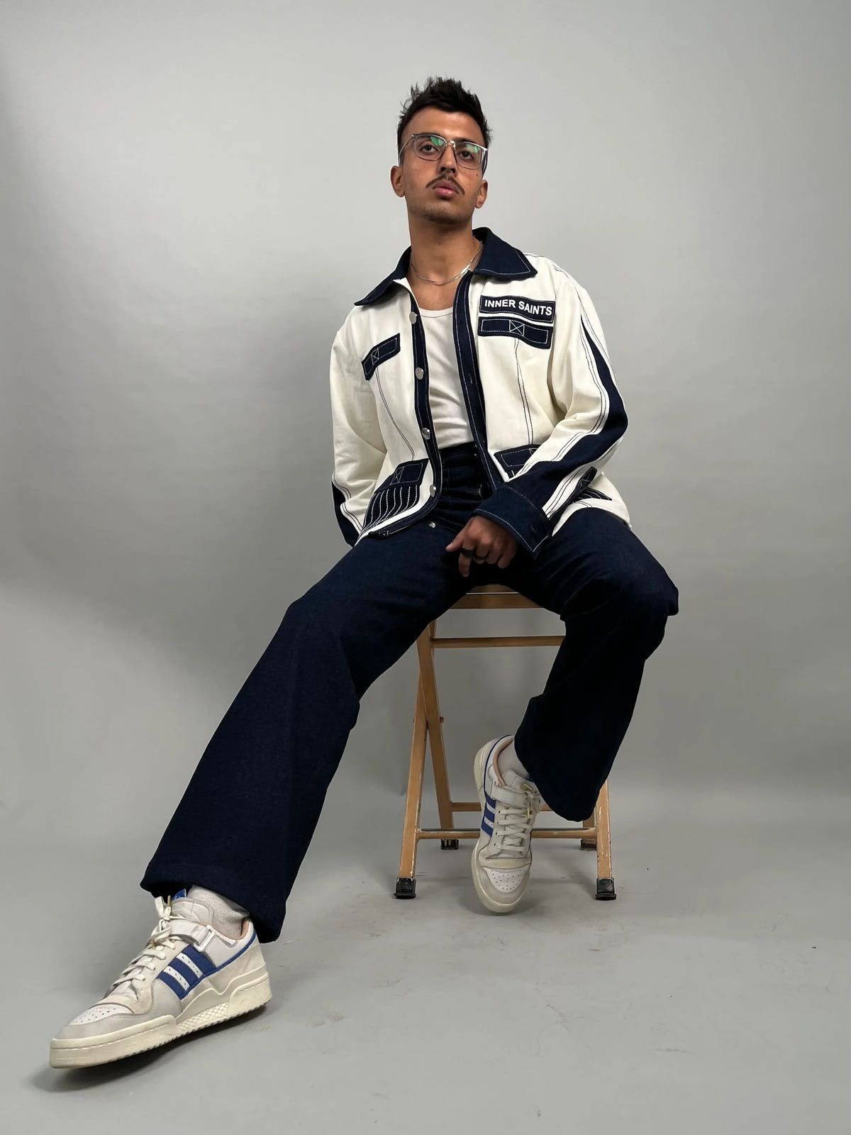 Unisex Navy Straight Fit Jeans - image 5