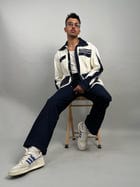 Unisex Navy Straight Fit Jeans view 5