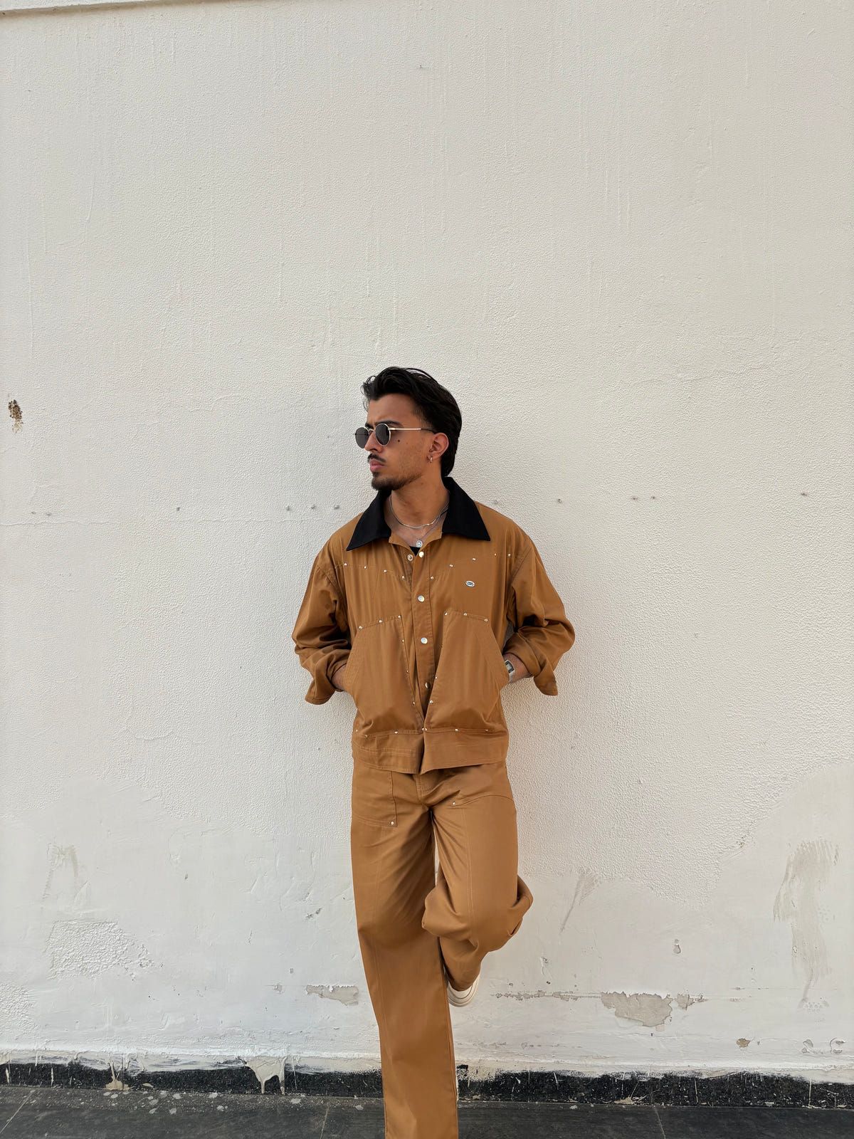 Tan Brown Full-Sleeve Jacket & pants set - image 11