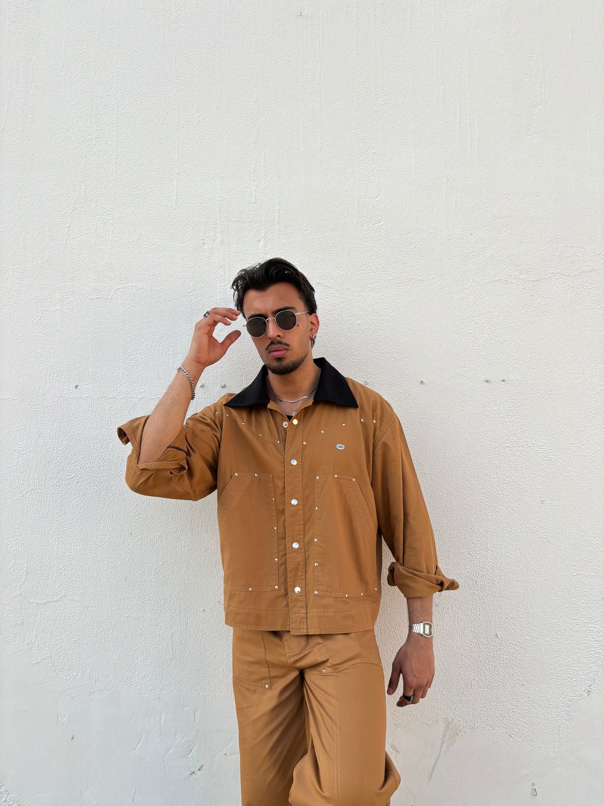 Tan Brown Full-Sleeve Jacket & pants set - image 12