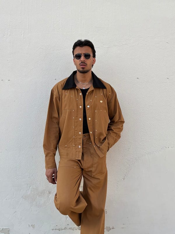 Inner Saints — Tan Brown Full-Sleeve Jacket & pants set