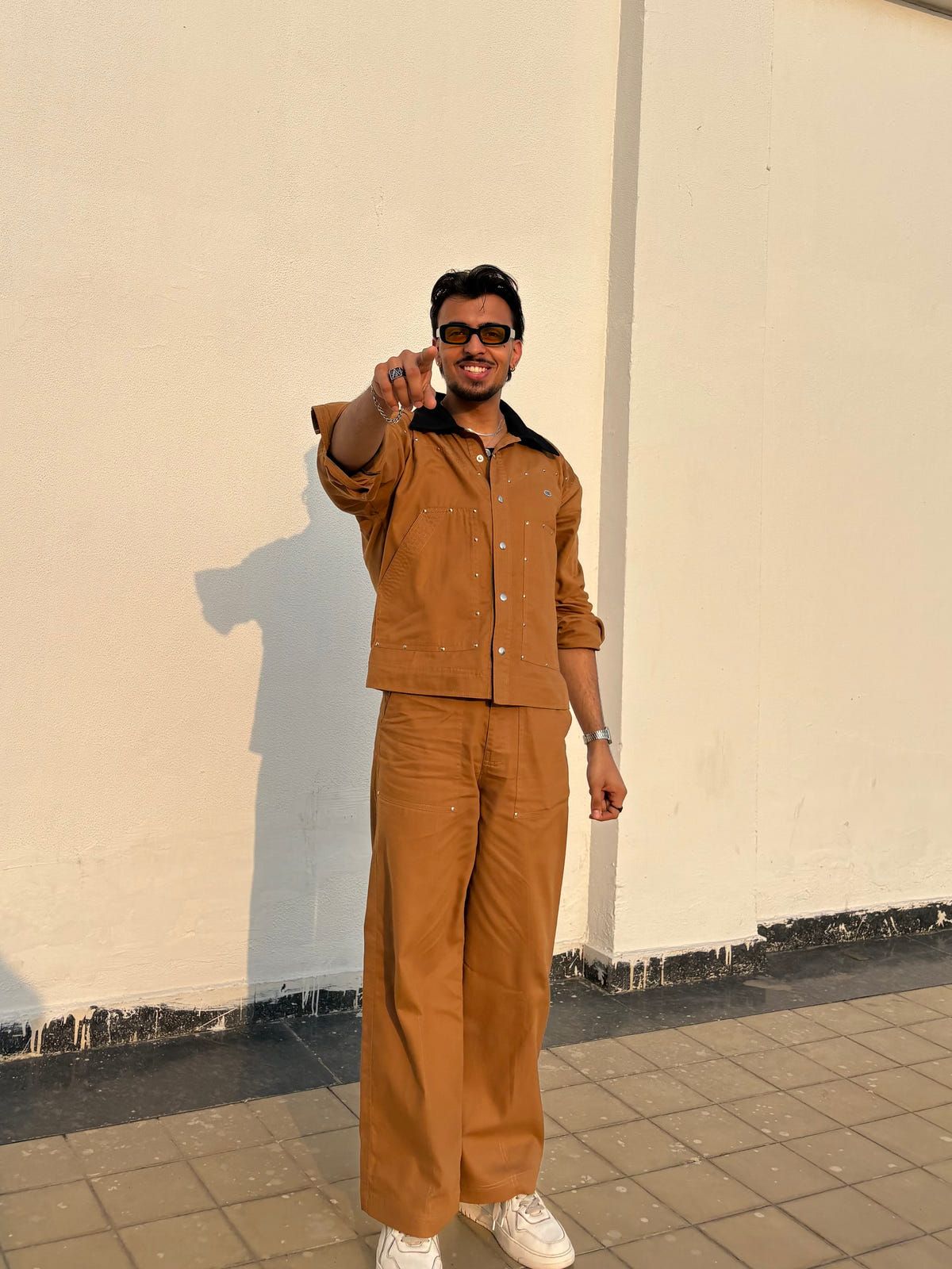 Tan Brown Full-Sleeve Jacket & pants set - image 4