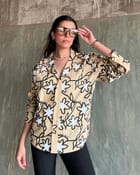 Beige Full Printed Shirt view 1