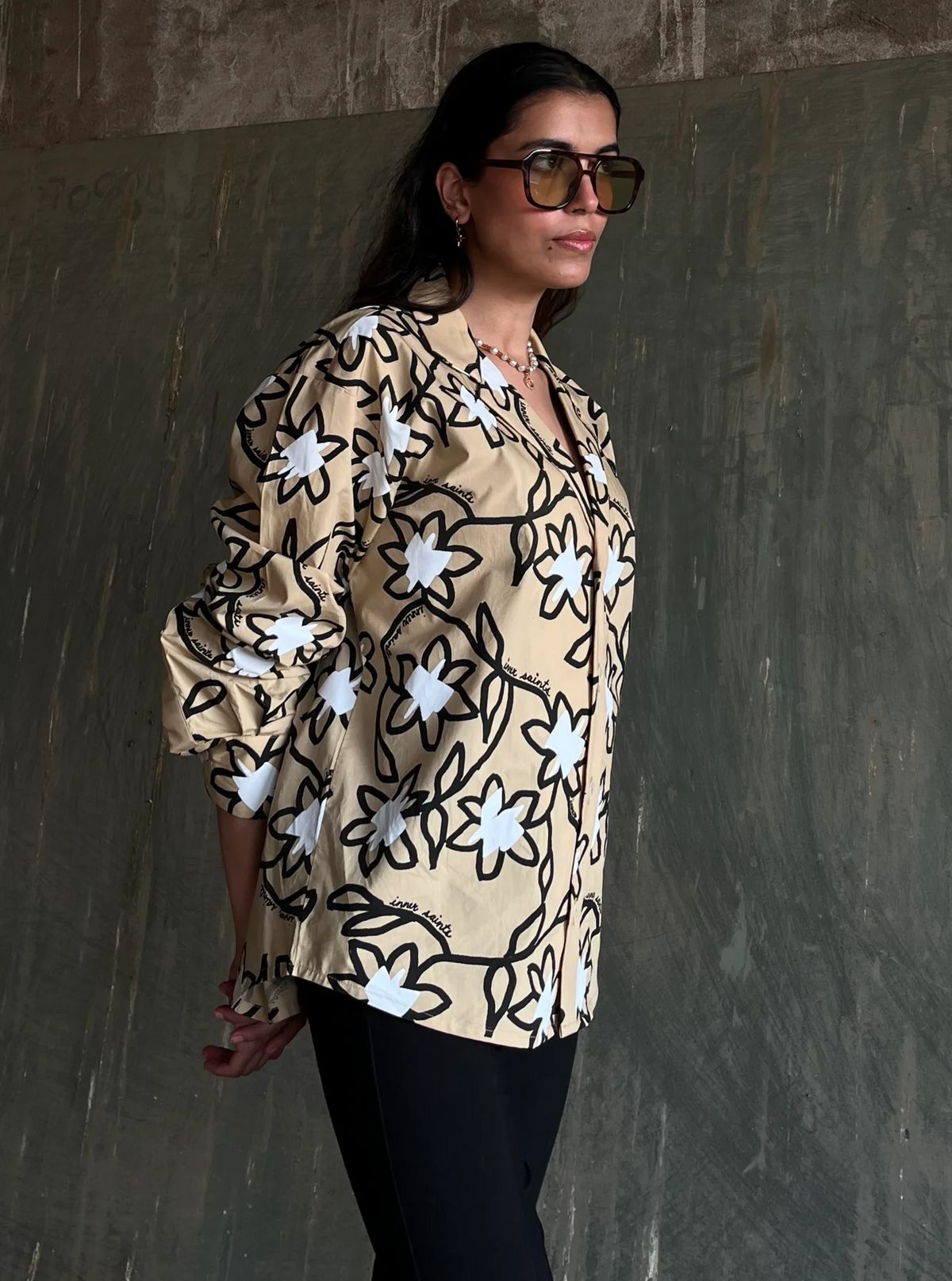 Beige Full Printed Shirt - image 2