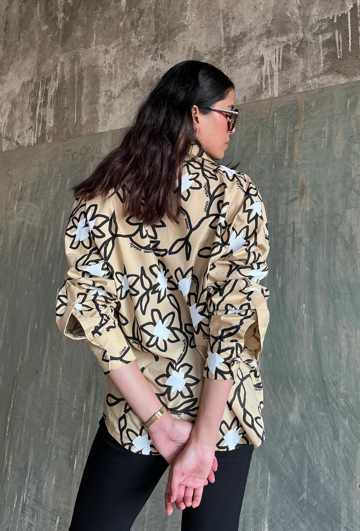 Beige Full Printed Shirt - image 4