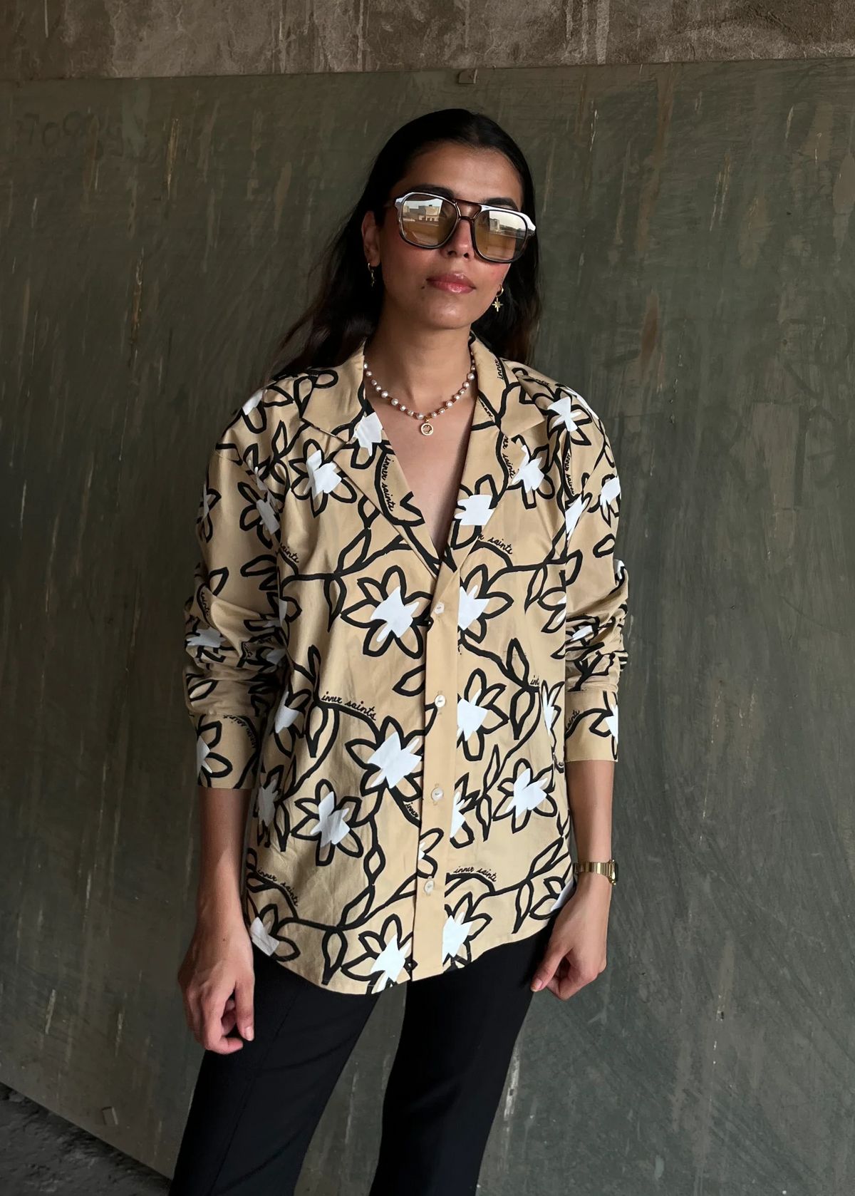 Beige Full Printed Shirt - image 5