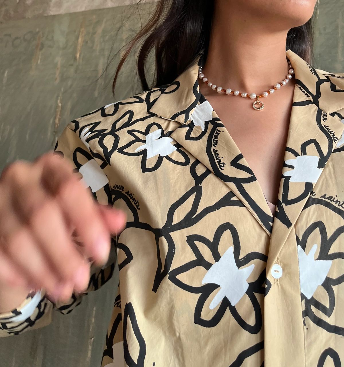 Beige Full Printed Shirt - image 6