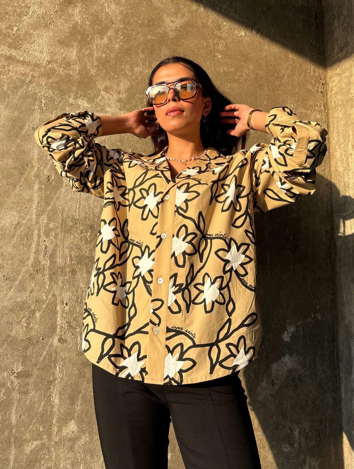 Beige Full Printed Shirt - image 9