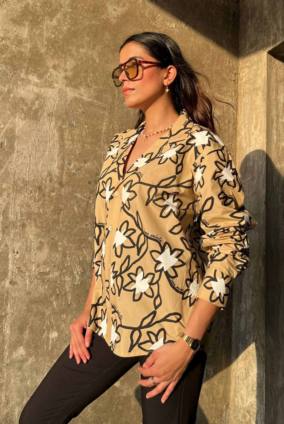 Beige Full Printed Shirt - image 10