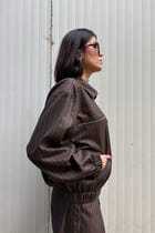 Tokyo Brown Pinstripe Set view 3