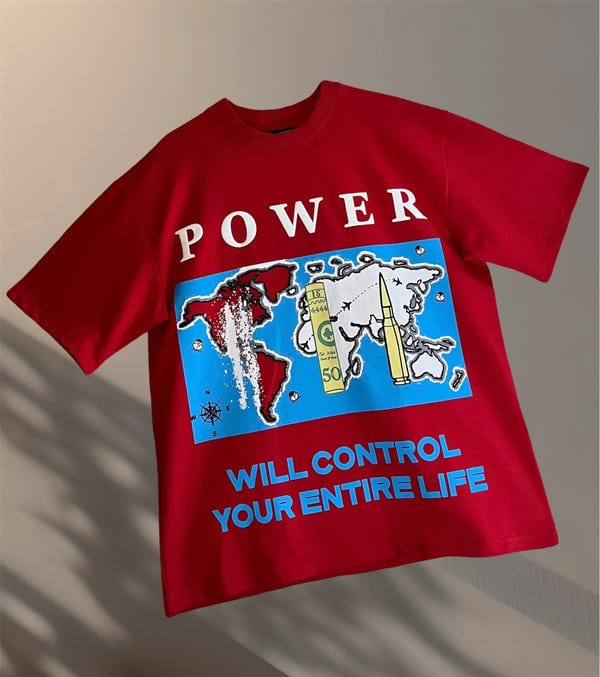 Inner Saints — Power Not Culturally Correct Red Oversized T-shirt