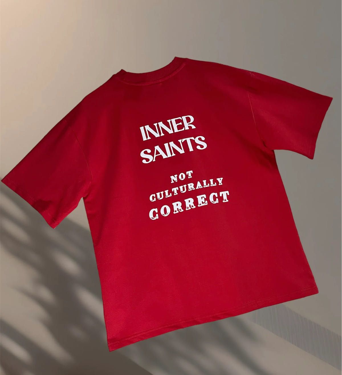 Power Not Culturally Correct Red Oversized T-shirt - image 2