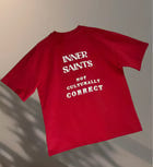 Power Not Culturally Correct Red Oversized T-shirt view 2