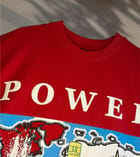 Power Not Culturally Correct Red Oversized T-shirt view 3