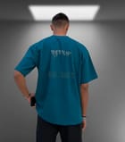 Problematic Attitude Teal Green Oversized Tshirt view 2