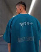 Problematic Attitude Teal Green Oversized Tshirt view 5