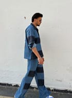 Denim Patchwork Shirt & pants set view 4