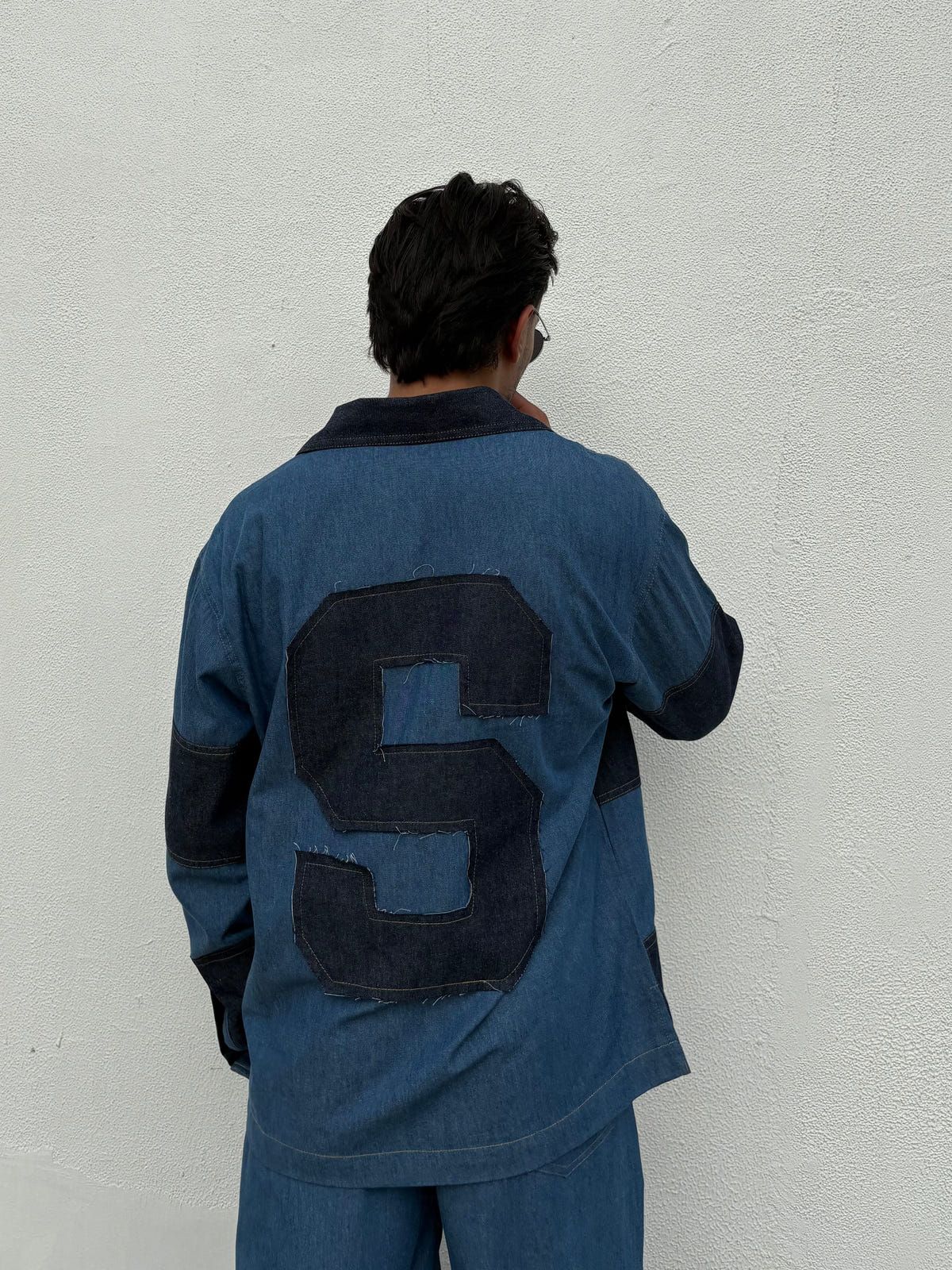 Denim Patchwork Shirt & pants set - image 10