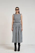 BLACK GINGHAM TOP & SKIRT view 1