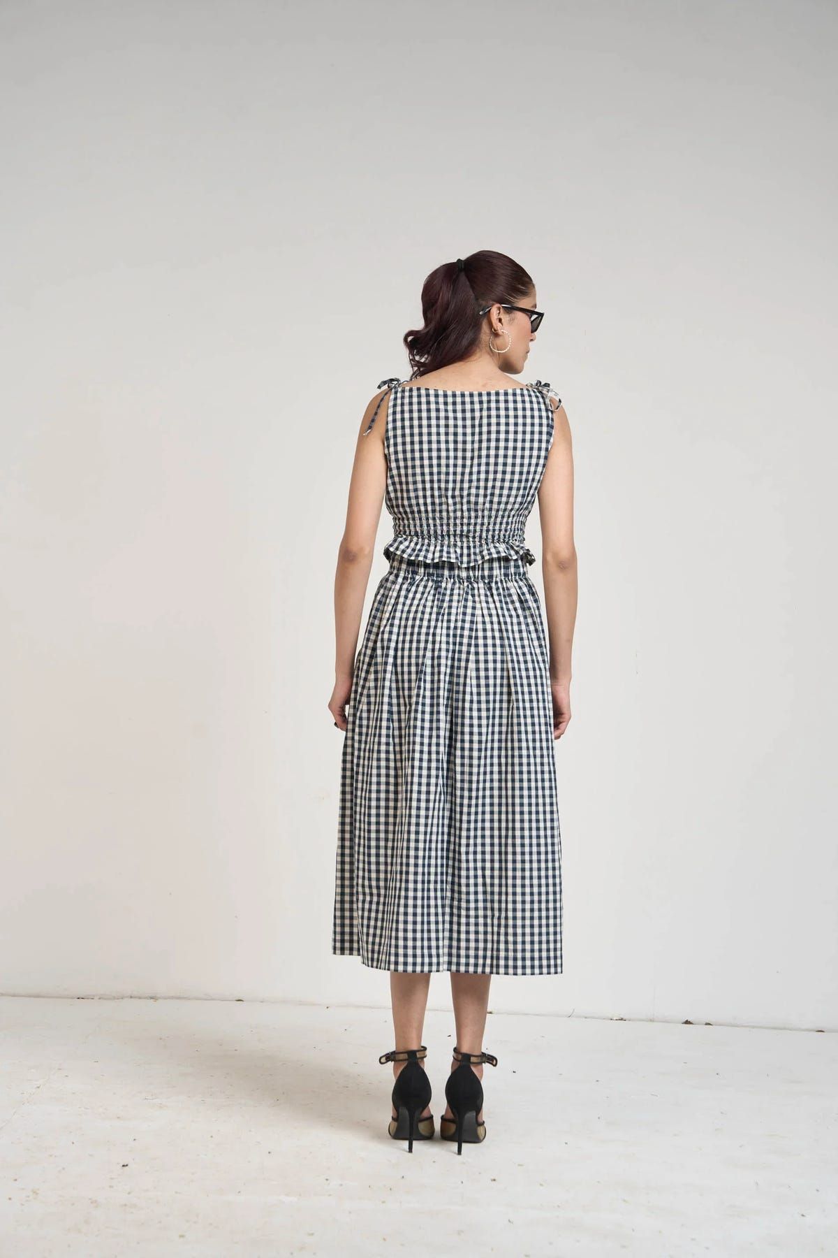 BLACK GINGHAM TOP & SKIRT - image 6