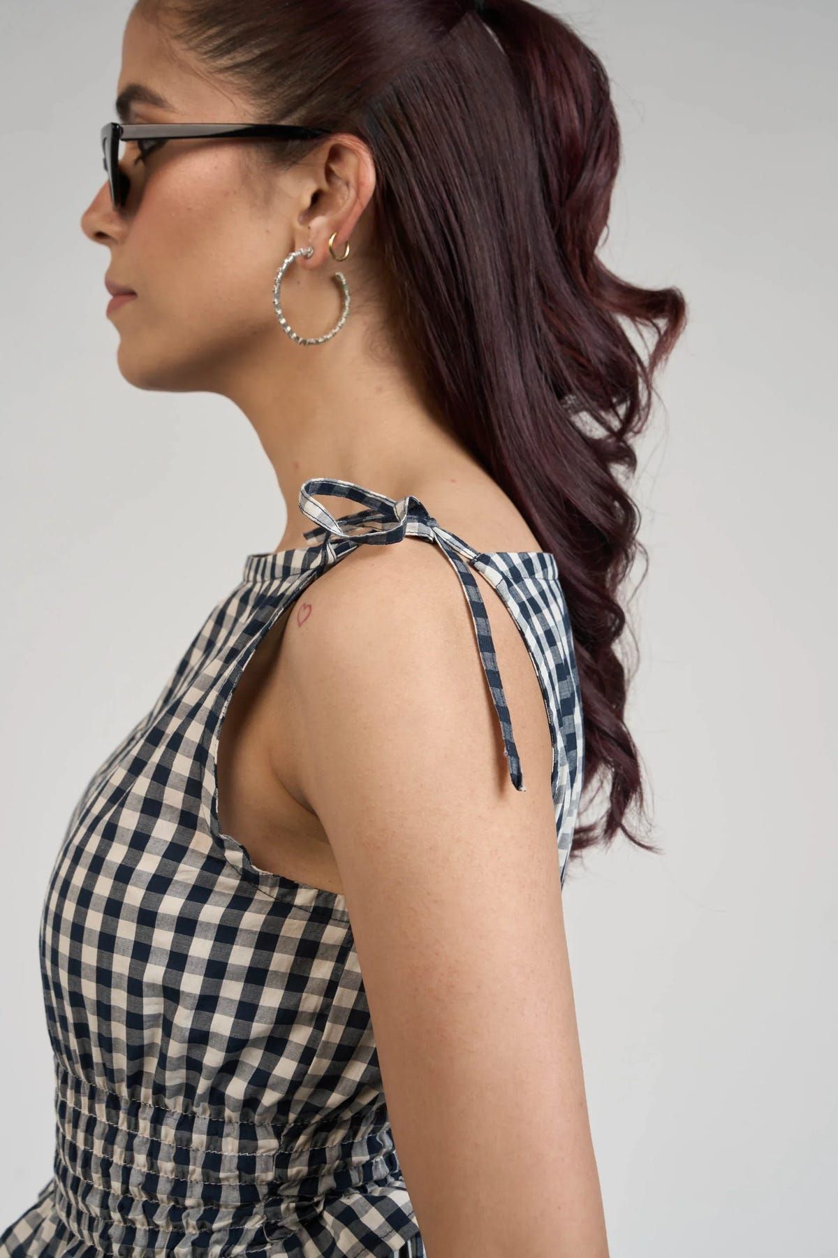 BLACK GINGHAM TOP & SKIRT - image 7